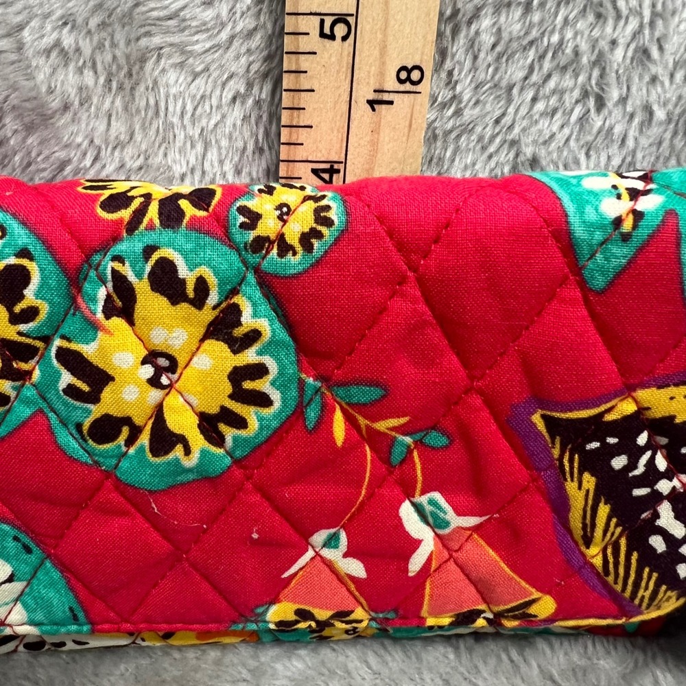 Vera Bradley‎ RFID Trifold Wallet Kumquat Floral Quilted Authentic New - Picture 7 of 12